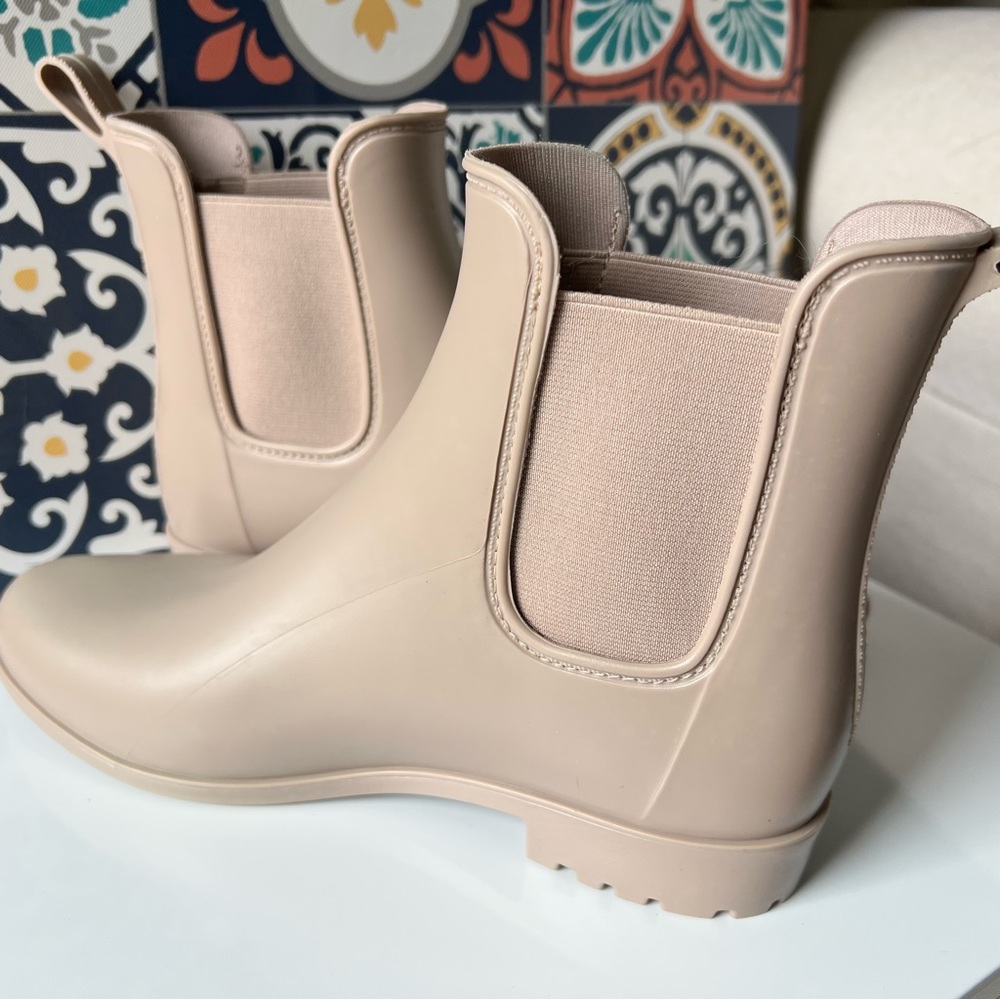 Tan Ankle High A New Day Booty High Top Rain Boot Sz 8.